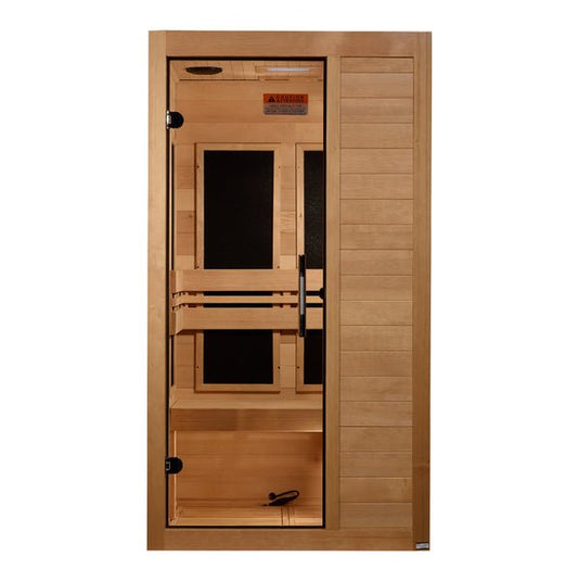 Golden Designs Dynamic "Veneto" 1 - 2 - Person Low EMF FAR Infrared Sauna w/ Canadian Hemlock | DYN - 6115 - 05 - DYN - 6115 - 05
