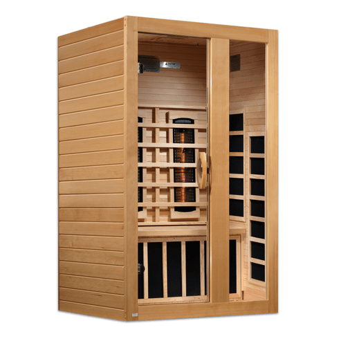 Golden Designs Dynamic "Serena" 2 - Person Full Spectrum Near Zero EMF FAR Infrared Sauna w/ Canadian Hemlock | DYN - 6229 - 03 FS - DYN - 6229 - 03 FS