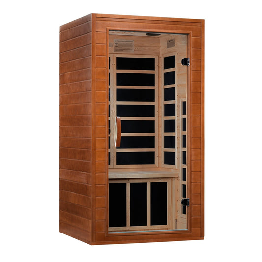 Golden Designs Low EMF 2-Person Dynamic "Avila" FAR Infrared Sauna with Hemlock Wood | Model: DYN-6103-01 - DYN-6103-01