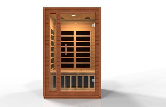Golden Designs Low EMF 2-Person Dynamic "Cordoba" FAR Infrared Sauna with Hemlock Wood | Model: DYN-6203-01 || - DYN-6203-01
