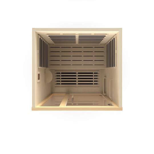 Golden Designs Ultra Low EMF 2-Person Dynamic "Llumeneres" FAR Infrared Sauna with Hemlock Wood | Model: DYN-6215-02 - DYN-6215-02