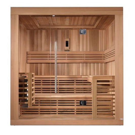Golden Designs Steam Sauna 6-Person "Osla Edition" Traditional Sauna with Red Cedar Wood | Model: GDI-7689-01 - GDI-7689-01