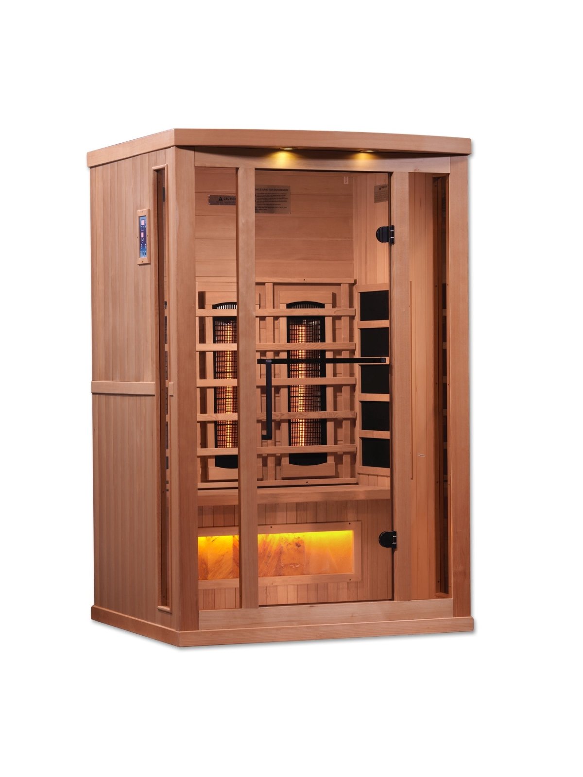 Golden Designs Near Zero EMF 2-Person Full Spectrum PureTech™ Infrared Sauna with Himalayan Salt Bar | Model: GDI-8020-02 - GDI-8020-02
