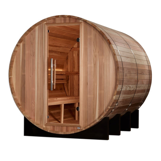 Golden Designs "Klosters" 6-Person Barrel Traditional Steam Sauna - Pacific Cedar || - GDI-B006-01