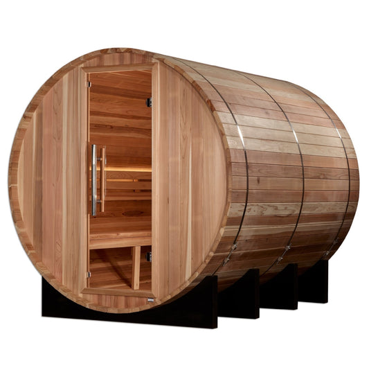 Golden Designs "Klosters" 6-Person Barrel Traditional Steam Sauna - Pacific Cedar || - GDI-B006-01