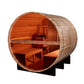 Golden Designs "Zurich" 4-Person Barrel with Bronze Privacy View - Traditional Steam Sauna - Pacific Cedar - GDI-B024-01