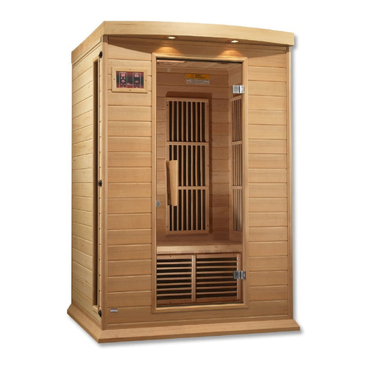 Golden Design Low EMF 2-Person Maxxus FAR Infrared Sauna with Hemlock Wood | Model: MX-K206-01 - MX-K206-01