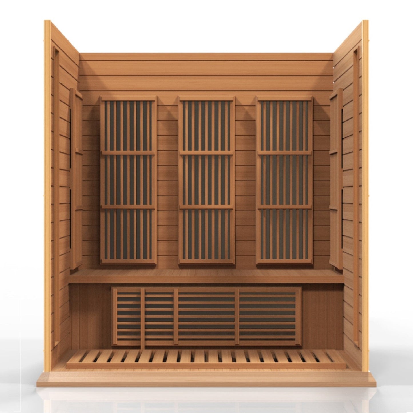 Golden Design Low EMF 3-Person Maxxus FAR Infrared Sauna with Red Cedar Wood | Model: MX-K306-01 CED - MX-K306-01 CED