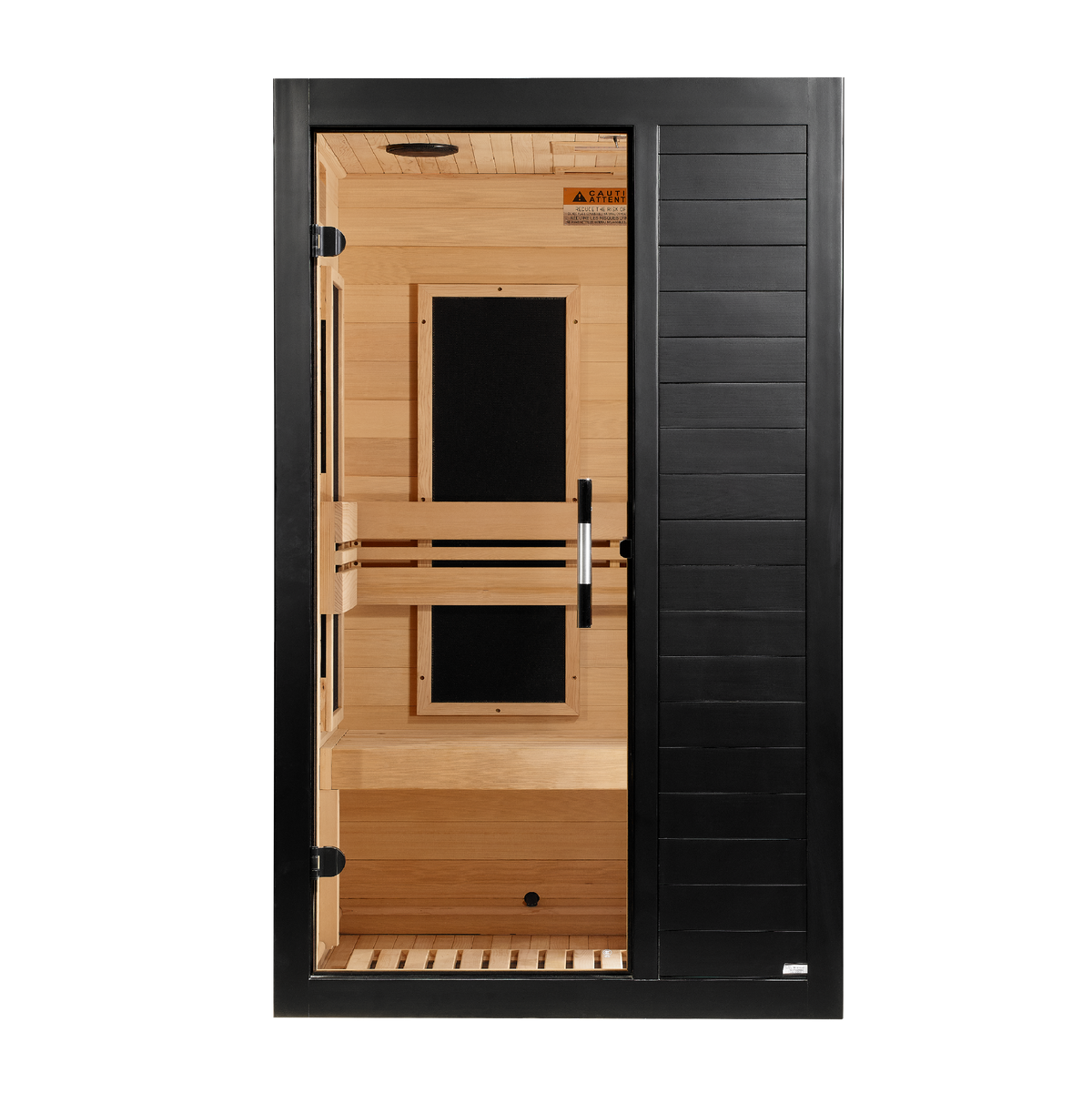***New 2026 Model*** Dynamic "Veneto" Black Finish 1-2 Person Low EMF FAR IR Sauna (DYN-6115-06)