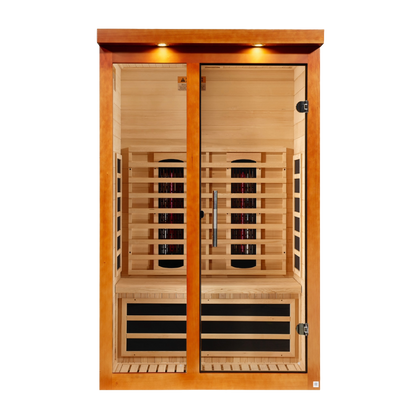***New 2026 Model*** Dynamic "Llumeneres" 2 Person Full Spectrum Nero Zero EMF FAR IR Sauna (DYN-6215-03 FS)