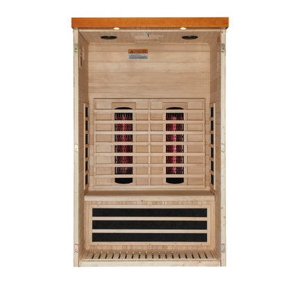 ***New 2026 Model*** Dynamic "Llumeneres" 2 Person Full Spectrum Nero Zero EMF FAR IR Sauna (DYN-6215-03 FS)
