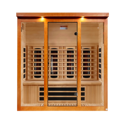 ***New 2026 Model*** Dynamic Vila Grande 4 Person Full Spectrum Nero Zero EMF FAR IR Sauna (DYN-6415-03 FS)