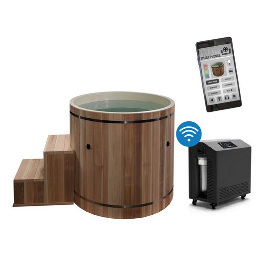 Outdoor Cold Plunge Premium Pacific Cedar Wood (tub only) | Dynamic Cold Therapy Circular Ice Bath - DCT - B - 042 - PLPC