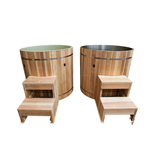 Outdoor Cold Plunge Premium Pacific Cedar Wood (tub only) | Dynamic Cold Therapy Circular Ice Bath - DCT - B - 042 - PLPC