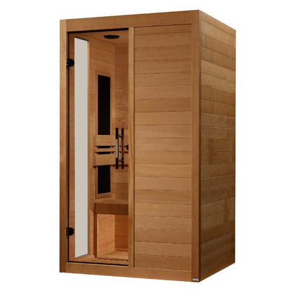 Golden Designs Dynamic "Veneto" 1 - 2 - Person Low EMF FAR Infrared Sauna w/ Canadian Hemlock | DYN - 6115 - 05 - DYN - 6115 - 05