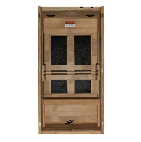 Golden Designs Dynamic "Veneto" 1 - 2 - Person Low EMF FAR Infrared Sauna w/ Canadian Hemlock | DYN - 6115 - 05 - DYN - 6115 - 05