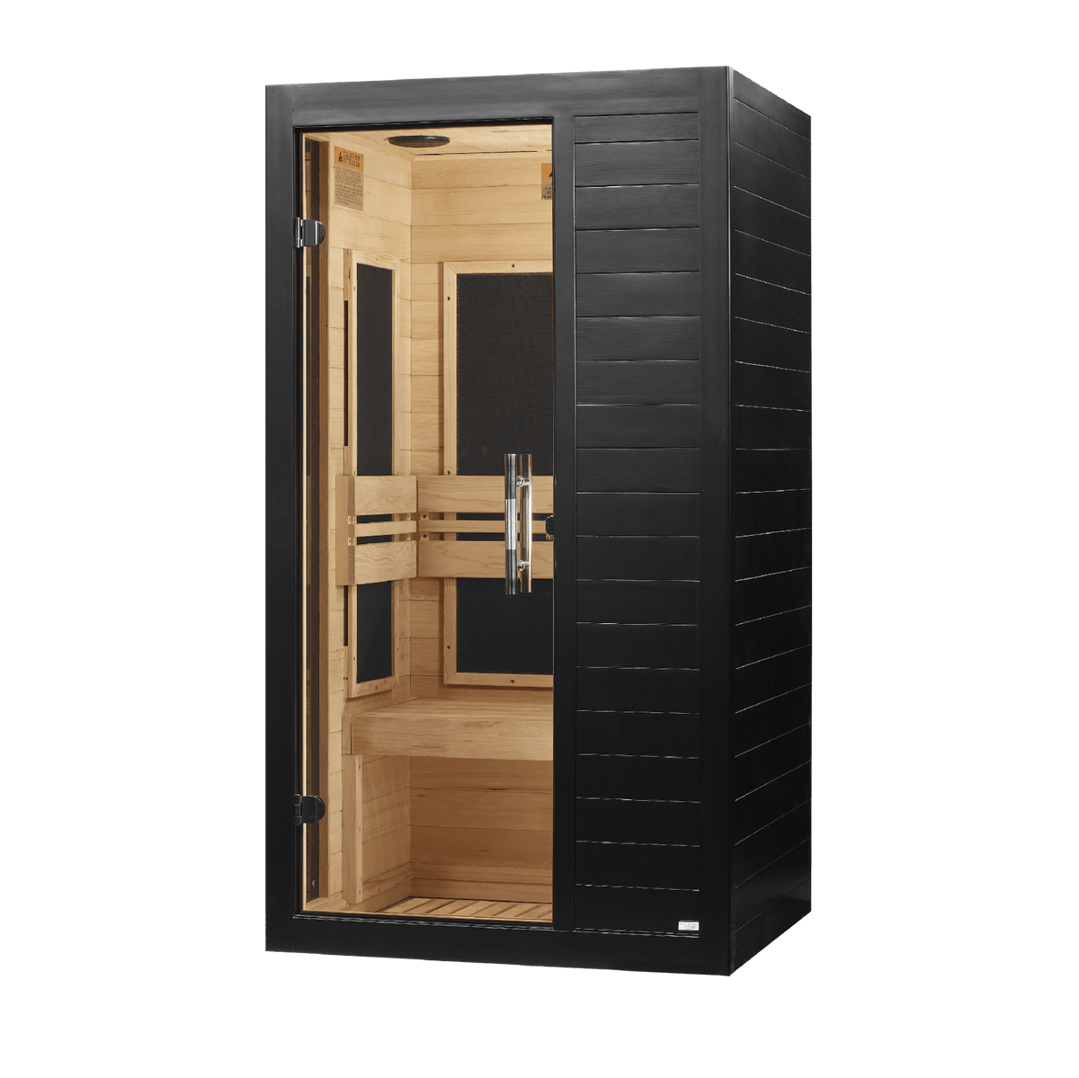Golden Design Dynamic "Veneto" Black Finish 1-2 Person Low EMF FAR IR Sauna (DYN-6115-06) - DYN-6115-06