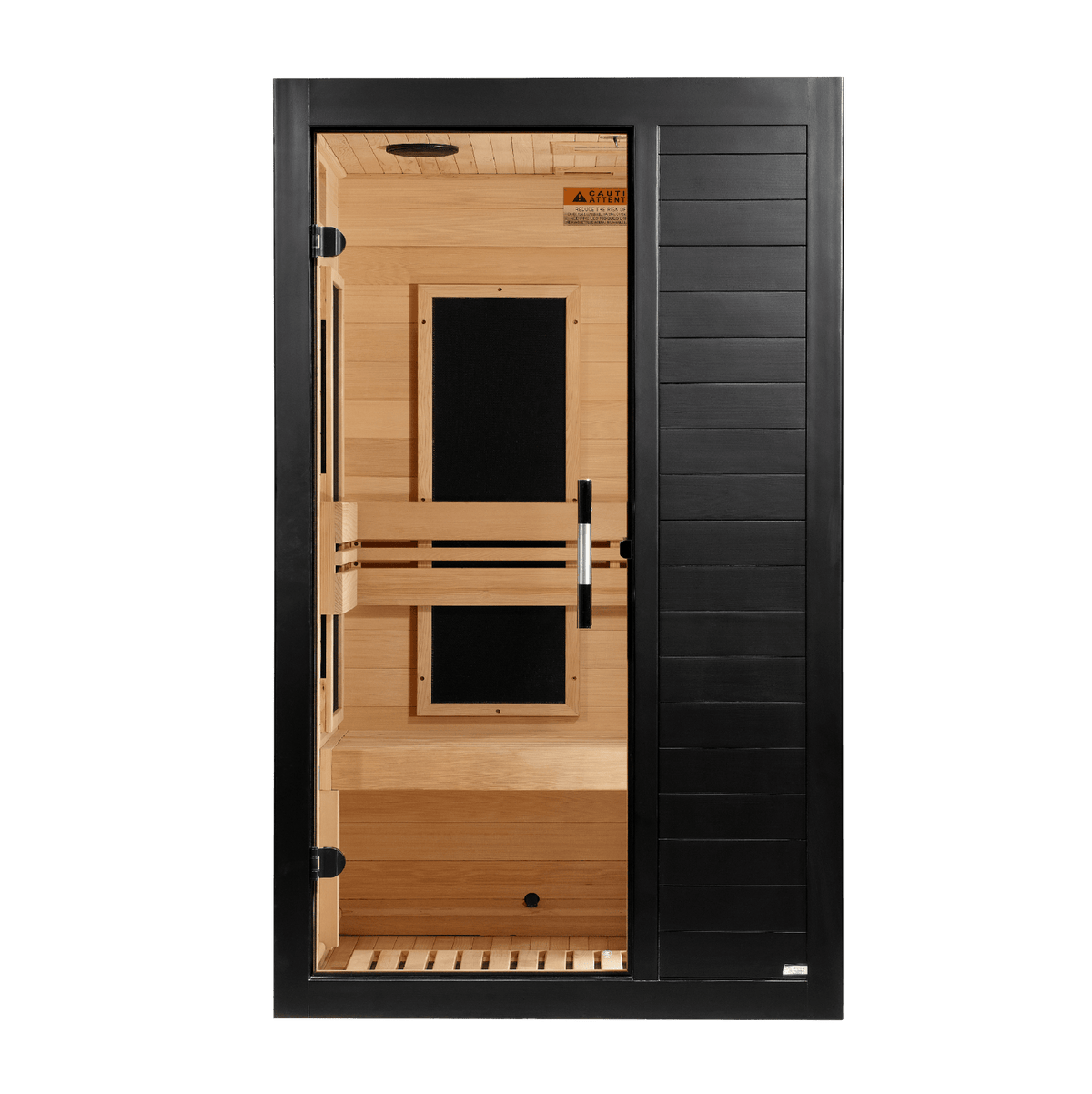 Golden Design Dynamic "Veneto" Black Finish 1-2 Person Low EMF FAR IR Sauna (DYN-6115-06) - DYN-6115-06