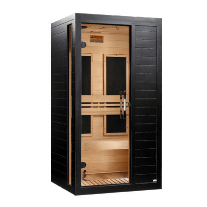 Golden Design Dynamic "Veneto" Black Finish 1-2 Person Low EMF FAR IR Sauna (DYN-6115-06) - DYN-6115-06