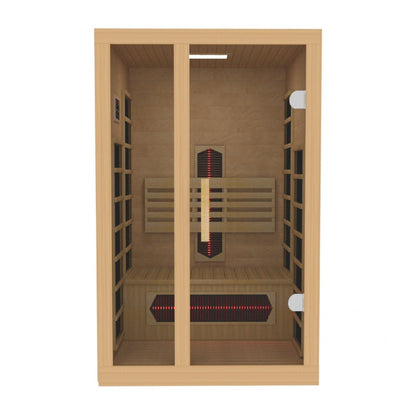 Golden Designs Dynamic "Gracia" Full Spectrum Infrared Sauna 1 - Person w/ Hemlock DYN - 6119 - 03 - FS - DYN-6119-03 FS