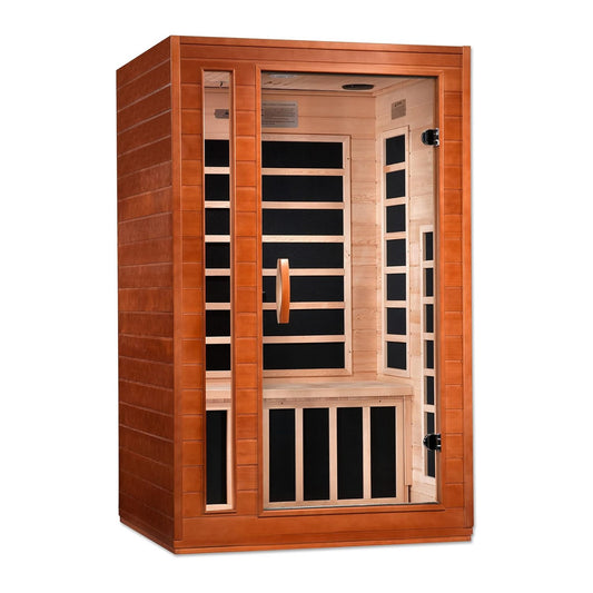 Golden Designs Ultra Low EMF 2 - Person Dynamic "Cordoba Elite" FAR Infrared Sauna with Hemlock Wood | Model: DYN - 6203 - 01 Elite - DYN - 6203 - 01 ELITE