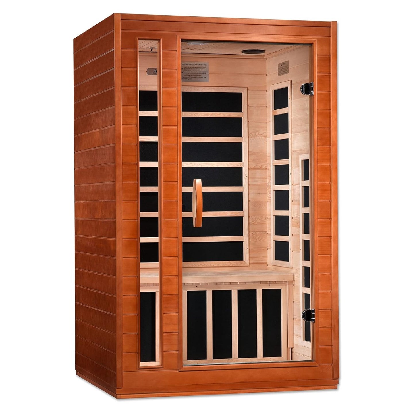 Golden Designs Low EMF 2 - Person Dynamic "Cordoba" FAR Infrared Sauna with Hemlock Wood | Model: DYN - 6203 - 01 || - DYN - 6203 - 01