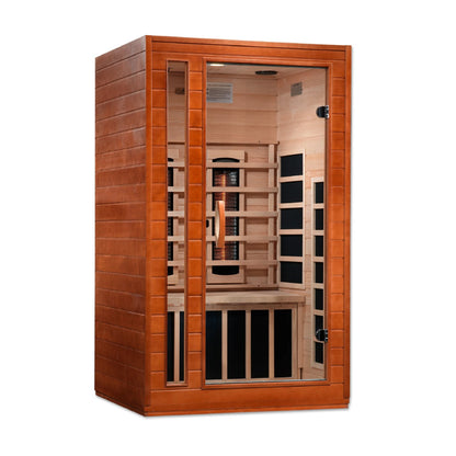 Golden Designs Near Zero EMF 2 - Person Dynamic Full Spectrum "Cardoba" FAR Infrared Sauna with Hemlock Wood | Model: DYN - 6203 - 02 FS - DYN - 6203 - 02 FS