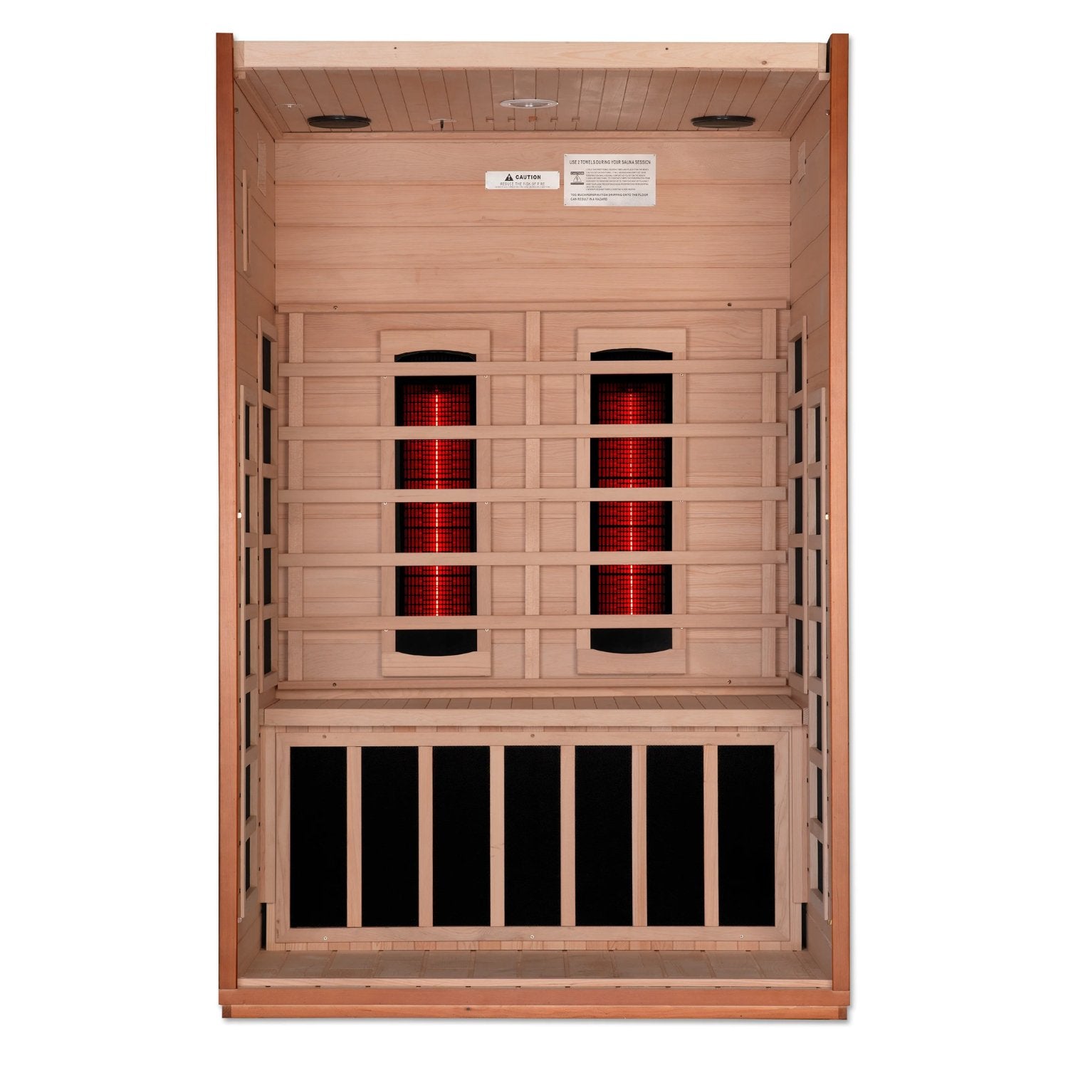 Golden Designs Near Zero EMF 2 - Person Dynamic Full Spectrum "Cardoba" FAR Infrared Sauna with Hemlock Wood | Model: DYN - 6203 - 02 FS - DYN - 6203 - 02 FS