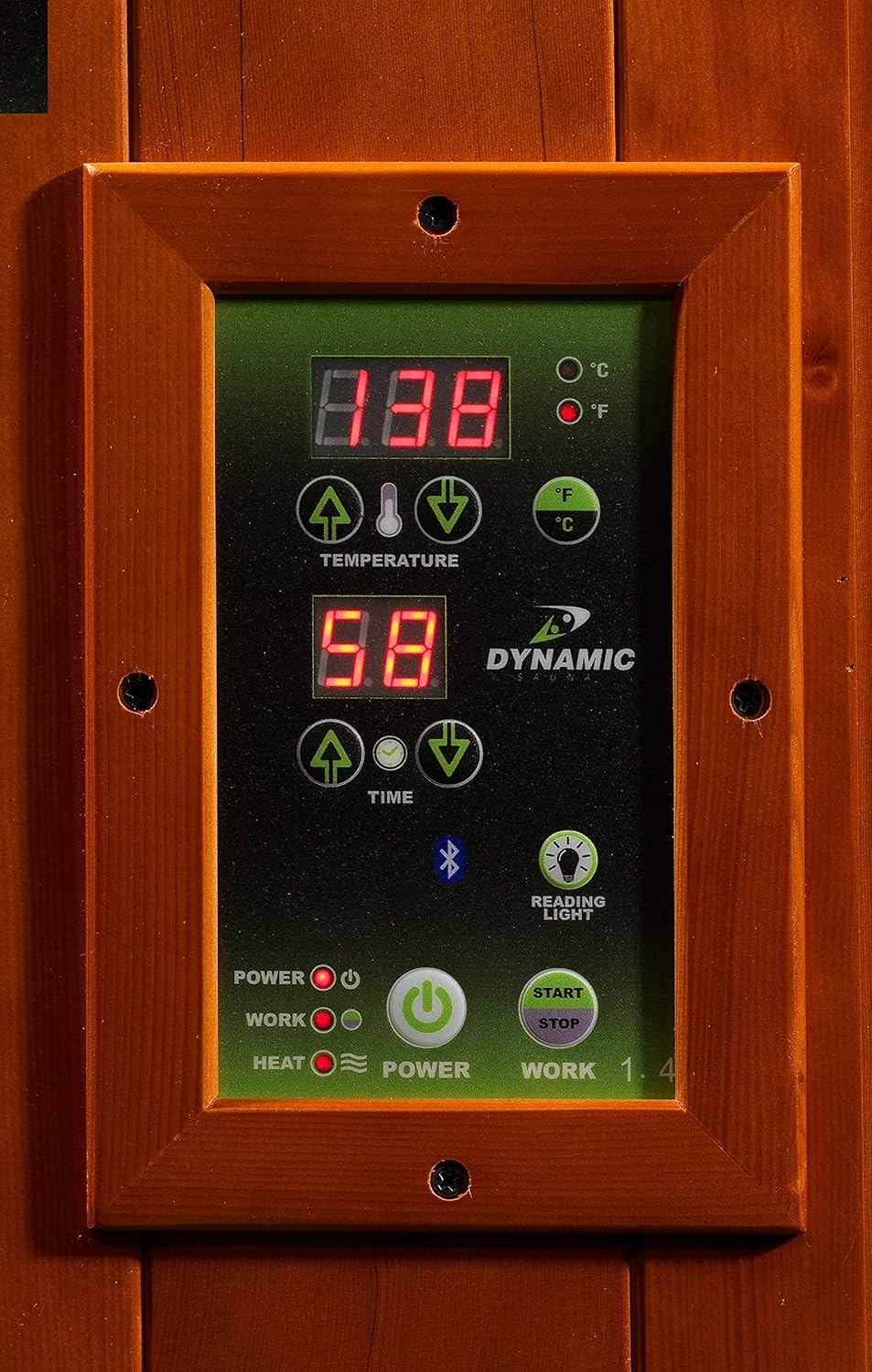 Golden Designs Ultra Low EMF 2 - Person Dynamic "Santiago Elite" FAR Infrared Sauna with Dark Honey Hemlock Wood | Model: DYN - 6209 - 02 Elite - DYN - 6209 - 02 ELITE