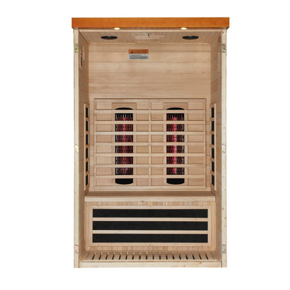 Golden Design Dynamic "Llumeneres" 2 Person Full Spectrum Nero Zero EMF FAR IR Sauna DYN-6215-03 FS - DYN-6215-03 FS