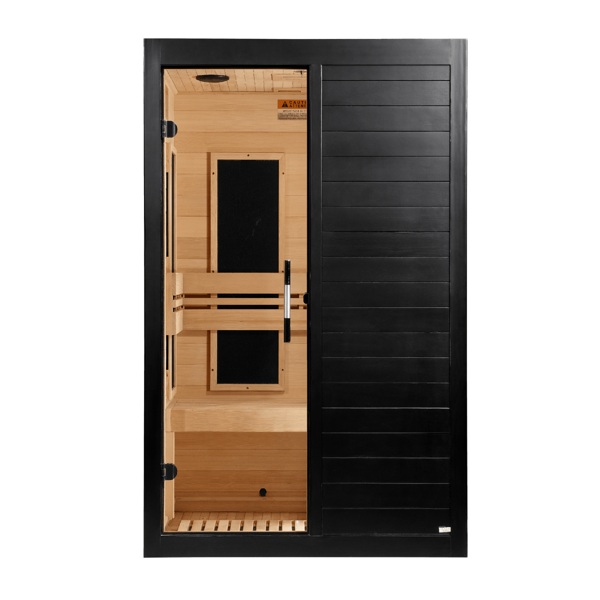 Golden Design Dynamic "Lucca" Black Finish 2 Person Ultra Low EMF FAR IR Sauna DYN-6215-06 Elite - DYN-6215-06-Elite-Black