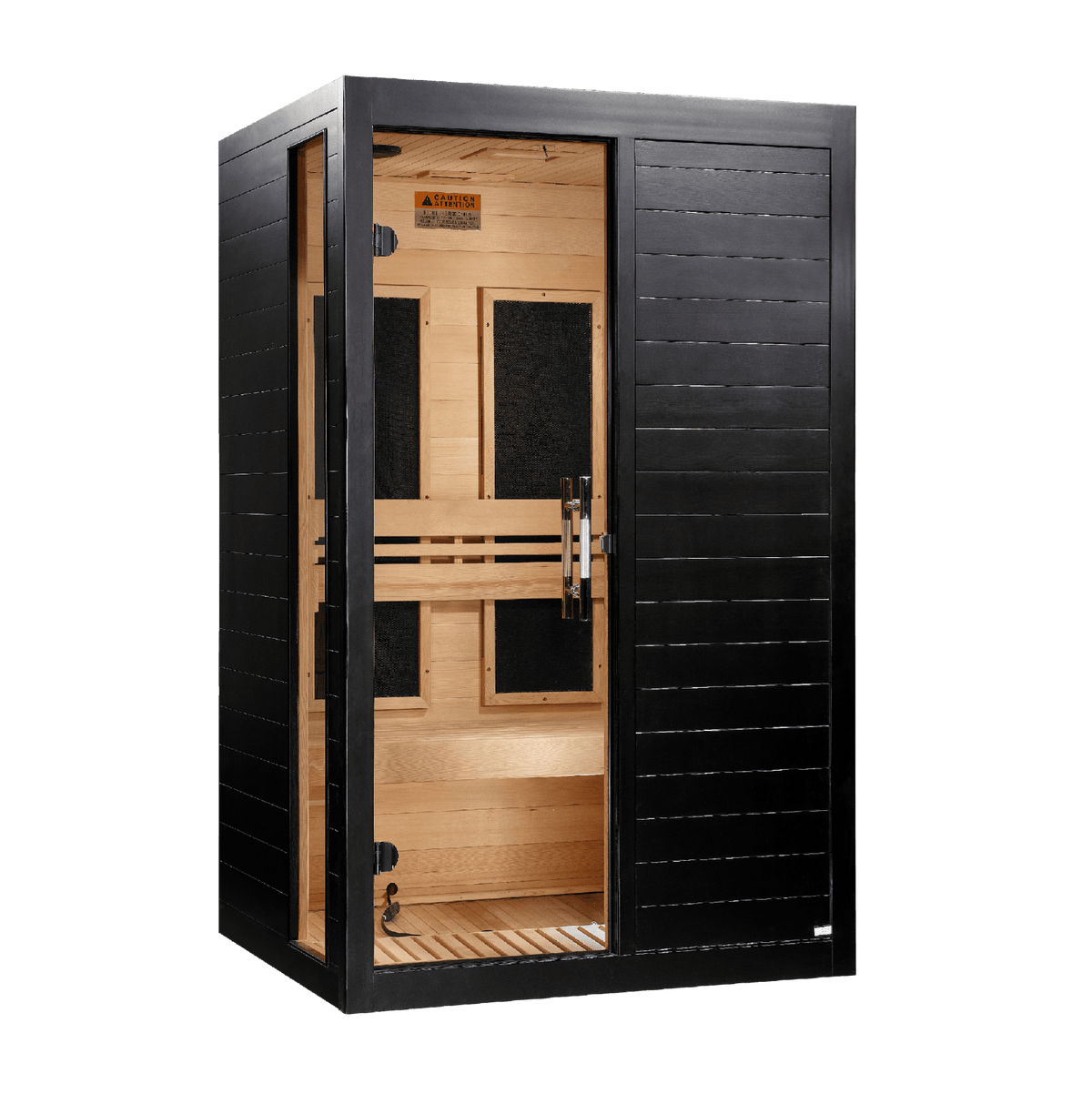 Golden Design Dynamic "Lucca" Black Finish 2 Person Ultra Low EMF FAR IR Sauna DYN-6215-06 Elite - DYN-6215-06-Elite-Black