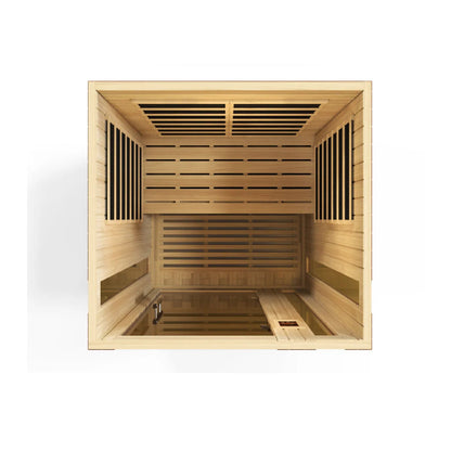 Golden Designs Ultra Low EMF 2-Person Dynamic "Vittoria" FAR Infrared Sauna with Hemlock Wood | Model: DYN-6220-01 Elite - DYN-6220-01-Elite