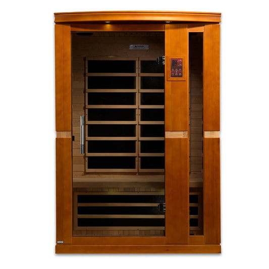 Golden Designs Ultra Low EMF 2-Person Dynamic "Vittoria" FAR Infrared Sauna with Hemlock Wood | Model: DYN-6220-01 Elite - DYN-6220-01-Elite