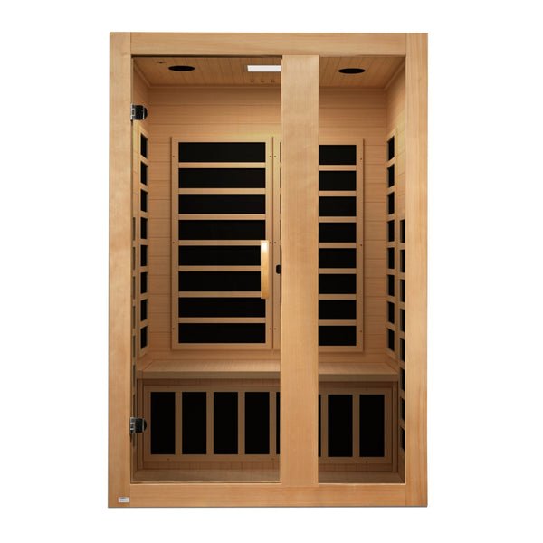 Golden Designs Dynamic "Serena Elite" 2 - person Ultra Low EMF FAR Infrared Sauna w/ Canadian Hemlock | DYN - 6229 - 01 Elite - DYN - 6229 - 01 Elite