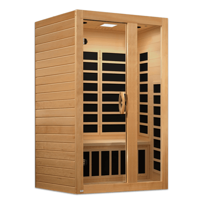Golden Designs Dynamic "Serena Elite" 2 - person Ultra Low EMF FAR Infrared Sauna w/ Canadian Hemlock | DYN - 6229 - 01 Elite - DYN - 6229 - 01 Elite