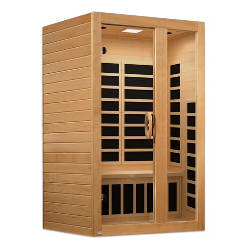 Golden Designs Dynamic "Serena" 2 - person Low EMF FAR Infrared Sauna w/ Canadian Hemlock | DYN - 6229 - 01 - DYN - 6229 - 01