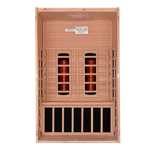 Golden Designs Dynamic "Serena" 2 - Person Full Spectrum Near Zero EMF FAR Infrared Sauna w/ Canadian Hemlock | DYN - 6229 - 03 FS - DYN - 6229 - 03 FS