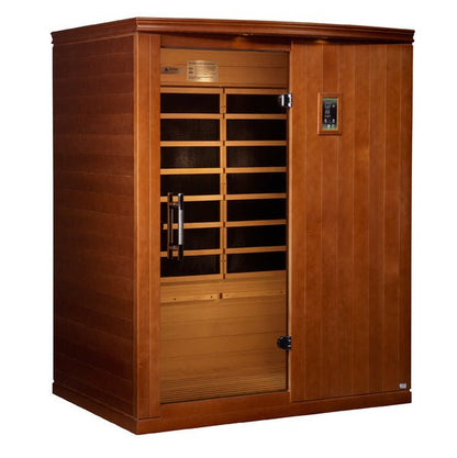 Golden Designs Dynamic "Madrid Elite" 3 - person Ultra Low EMF FAR Infrared Sauna w/ Canadian Hemlock | DYN - 6310 - 04 Elite - DYN - 6310 - 04 Elite
