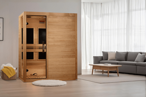 Golden Designs Dynamic "Toscana Elite" 3 - person Ultra Low EMF FAR Infrared Sauna w/ Canadian Hemlock | DYN - 6315 - 05 Elite - DYN - 6315 - 05 Elite