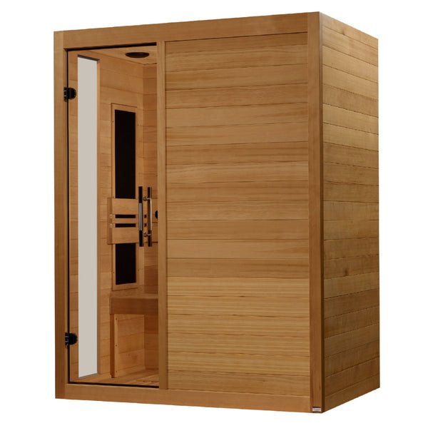 Golden Designs Dynamic "Toscana" 3 - person Low EMF FAR Infrared Sauna w/ Canadian Hemlock | DYN - 6315 - 05 - DYN - 6315 - 05