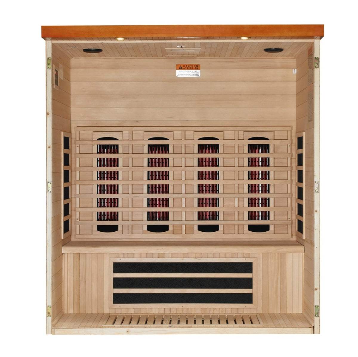 Golden Design Dynamic Vila Grande 4 Person Full Spectrum Nero Zero EMF FAR IR Sauna (DYN-6415-03 FS) - DYN-6415-03 FS