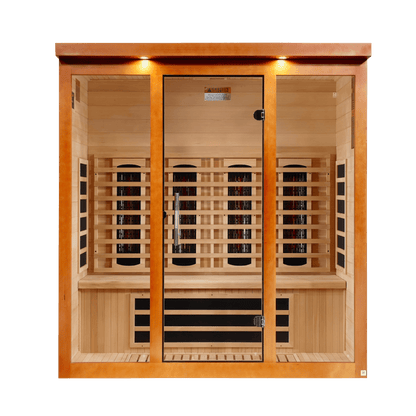Golden Design Dynamic Vila Grande 4 Person Full Spectrum Nero Zero EMF FAR IR Sauna (DYN-6415-03 FS) - DYN-6415-03 FS