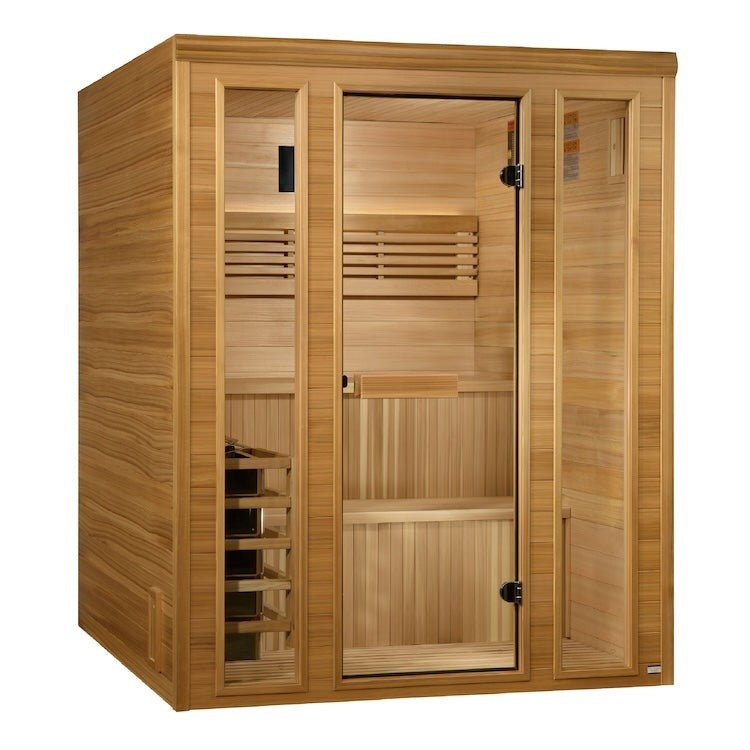 Golden Designs Traditional Sauna 6 - Person w/ Pacific Premium Clear Cedar | "Engelberg Edition" GDI - 7060 - 01 - GDI - 7060 - 01