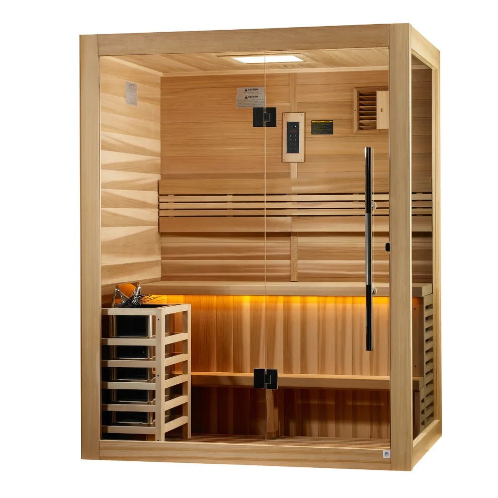 Golden Designs 3-Person Traditional Sauna "Hanko" - Red Cedar | GDI-7202-01 - GDI-7202-01