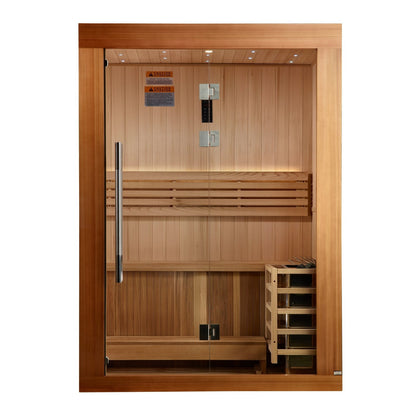 Golden Designs Steam Sauna 2 - Person "Sundsvall Edition" Steam Sauna - Canadian Red Cedar Traditional Sauna | Model: GDI - 7289 - 02 - GDI - 7289 - 02