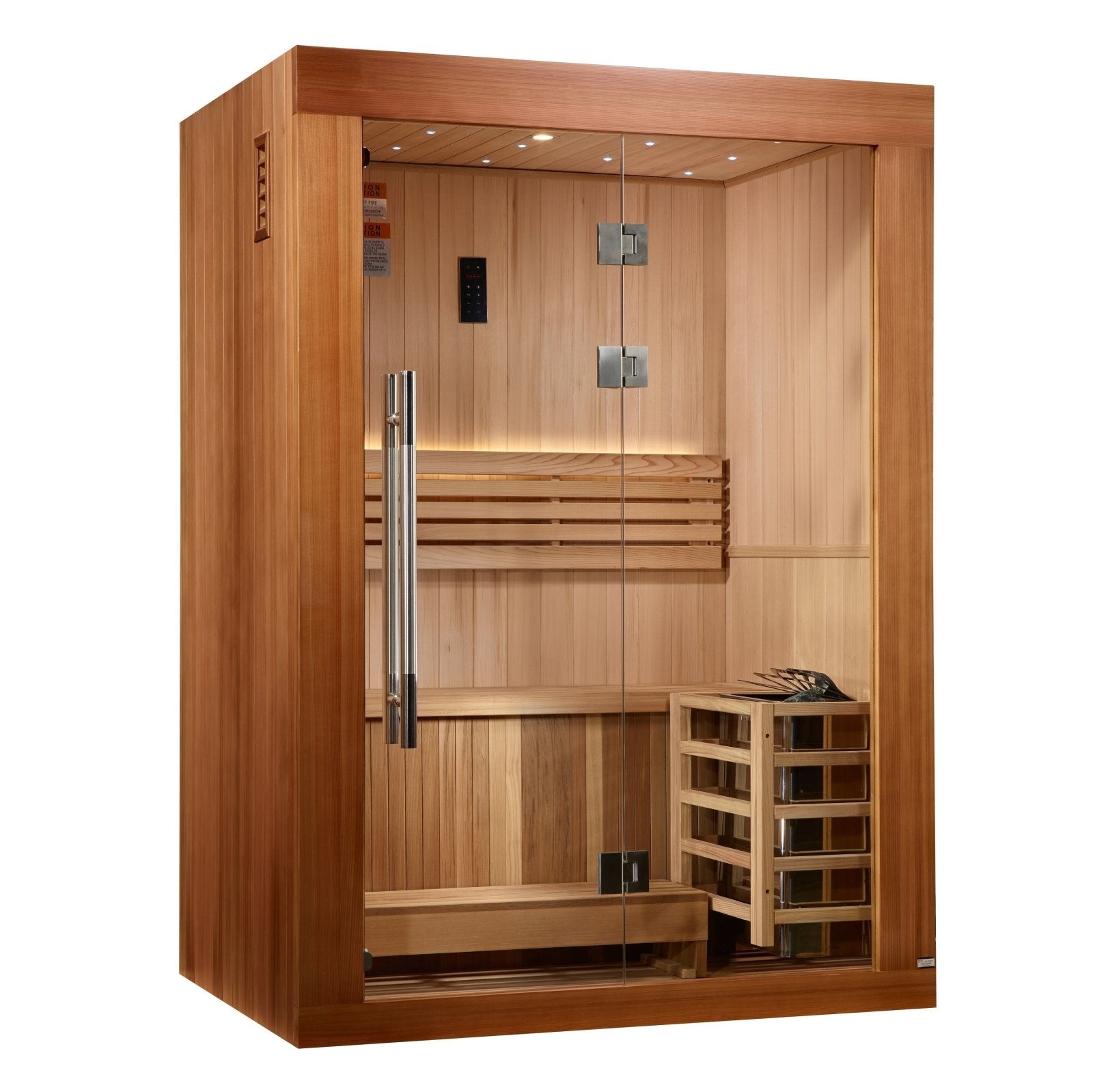 Golden Designs Steam Sauna 2 - Person "Sundsvall Edition" Steam Sauna - Canadian Red Cedar Traditional Sauna | Model: GDI - 7289 - 02 - GDI - 7289 - 02