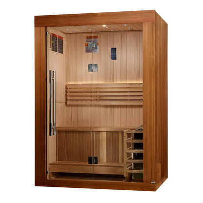 Golden Designs Steam Sauna 2 - Person "Sundsvall Edition" Steam Sauna - Canadian Red Cedar Traditional Sauna | Model: GDI - 7289 - 02 - GDI - 7289 - 02