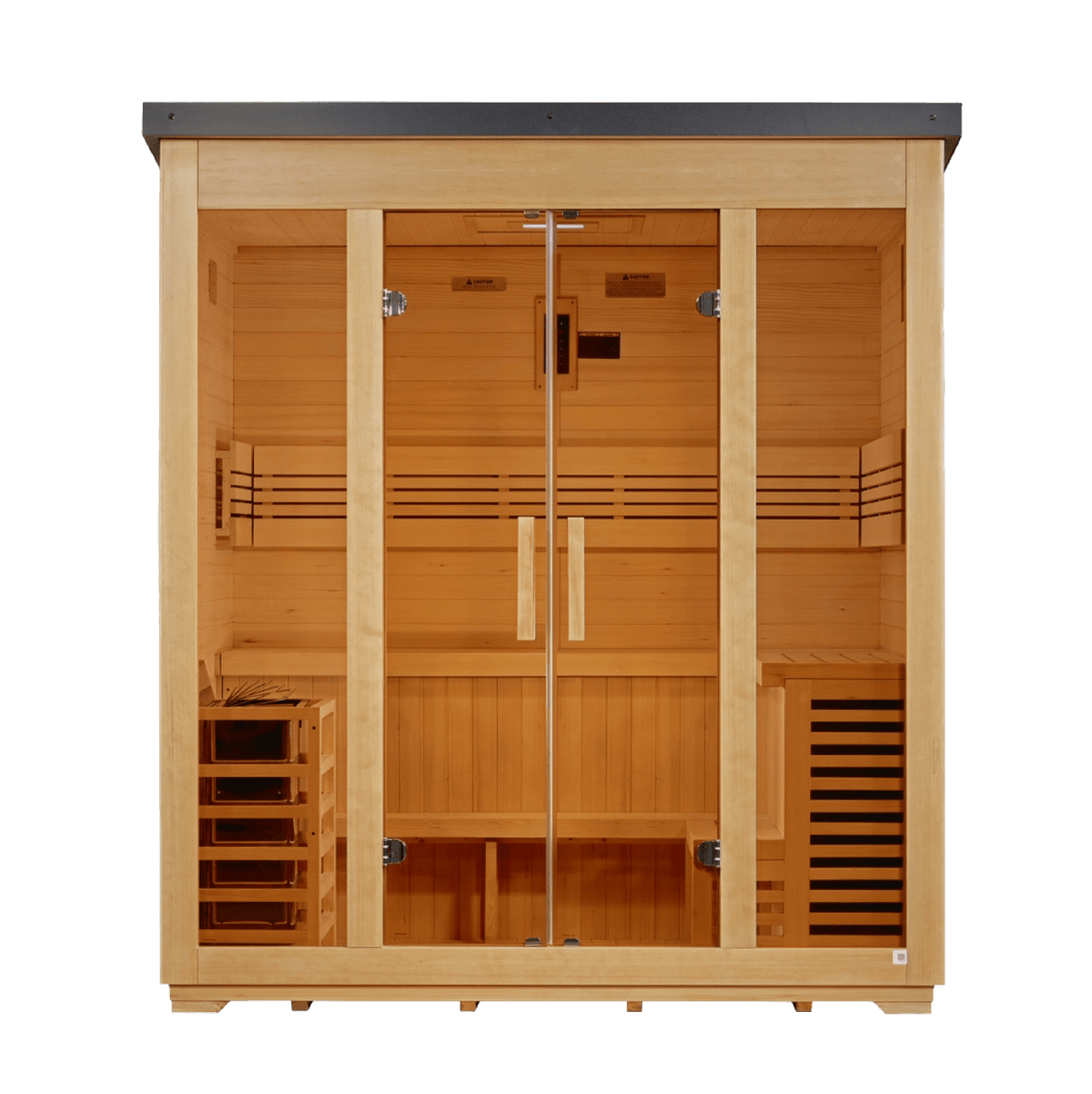 Golden Designs "Vorarlberg" 5 Person Traditional Flat Roof Outdoor Sauna GDI-8005-01 - GDI-8005-01