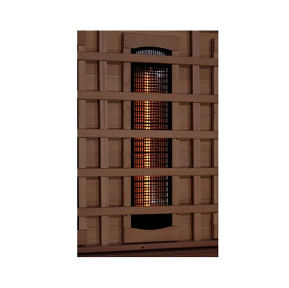 Golden Designs "Reserve Edition" 2 - Person Full Spectrum PureTech™ Near Zero EMF FAR Infrared Sauna with Himalayan Salt Bar w/ Hemlock | GDI - 8010 - 03 - GDI - 8010 - 03